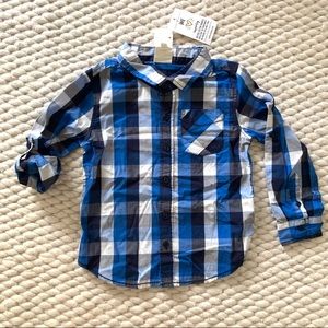 Boys CottonOn checkered shirt